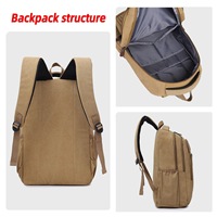 Sac à dos décontracté pour hommes, haut de gamme, grande capacité, pour la randonnée et les voyages en plein air, sac à dos pour ordinateur en toile imperméable