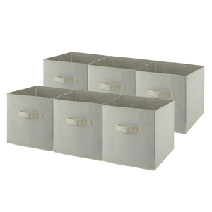 Hot Sale 6-Pack <b>Foldable</b> Cube Storage <b>Box</b> Container , Drawer Fabric Non Woven Cardboard Storage <b>Box</b> - Product Image 2
