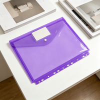 Carpeta Archivadora de 11 Anillos con Cierre a Presión, Tamaño Carta, de Plástico Colorido, Rellenable, Hecha de Material PP