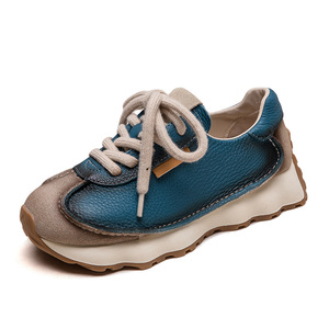 Nuevos zapatos retro hechos a mano con diseño único para mujeres de baja estatura, zapatos casuales holgados y a la moda. - Product Image 5