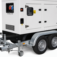 Groupe électrogène diesel JSST avec filtre à air 250 kVA 50 Hz, monté sur remorque, pour alimentation électrique extérieure