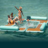 Radeau flottant gonflable extérieur d'île de bain, plate-forme flottante gonflable de flotteurs de dock de ski de jet d'eau avec l'échelle
