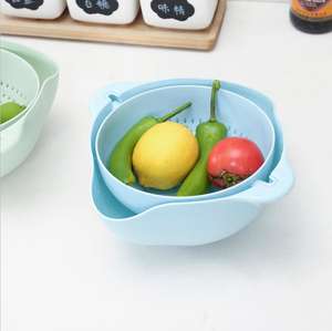 Çift katmanlı esnek BPA içermeyen plastik mutfak lavabo kevgir gıda sınıfı salata süzgeç su akan musluk ile DIY kevgir - Product Image 3