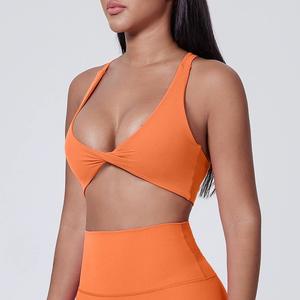 <span class=keywords><strong>2025</strong></span> Hearuisavy Hoge Kwaliteit Seks <span class=keywords><strong>Open</strong></span> Rug Yoga Crop Tops Gewatteerd Snel Droog Ademend Gymkleding Dames Sportbeha Ondergoed - Product Image 6