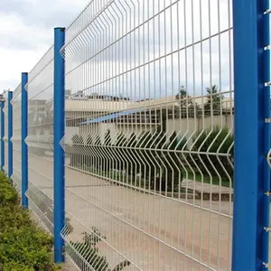 Высококачественная оцинкованная стальная металлическая, с ПВХ покрытием, 3d изогнутая треугольная изогнутая ограда, садовая сварная сетка