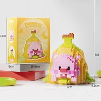 SAMLOK Juego de Bloques de Construcción de Plástico ABS con Forma de Fruta de Castor Pequeño de Dibujos Animados, Escala 1:36, para Niños de 5 a 7 Años