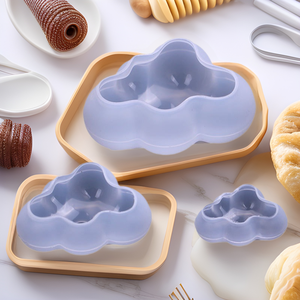 Molde <span class=keywords><strong>de</strong></span> silicona <span class=keywords><strong>de</strong></span> nube blanca 3D, herramienta reutilizable ecológica para hornear Fondant Chocolate para decoración <span class=keywords><strong>de</strong></span> Pasteles <span class=keywords><strong>de</strong></span> cumpleaños, caja desechable - Product Image 2