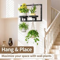 Étagère murale pliable moderne en métal pour plantes, support de fleurs suspendu pour salon, vente en gros
