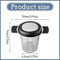 Filtre à thé réutilisable BAMBUS Dualgrip, filtre à thé avec poignée en silicone pour une prise en main douce, idéal pour la préparation quotidienne du thé à la maison