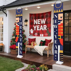 1*6ft <b>Nutcracker</b> Soldier <b>Christmas</b> Door Hanging <b>Decorations</b> Couplets PVC & Polyester Long Rectangle for Home <b>Decoration</b> - Product Image 5