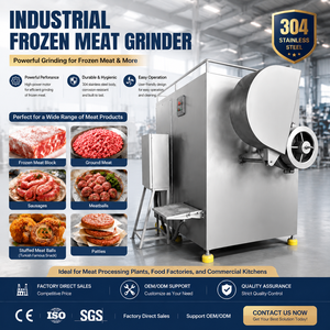 Hachoir industriel robuste pour viande congelée, idéal pour le bœuf, le porc, le poulet, les blocs de viande, les saucisses et la préparation d'aliments pour animaux de compagnie - Product Image 1