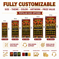 Billets de loterie à gratter personnalisés Lucky 777, cartes de jeu promotionnelles anti-contrefaçon avec impression sécurisée, vente en gros