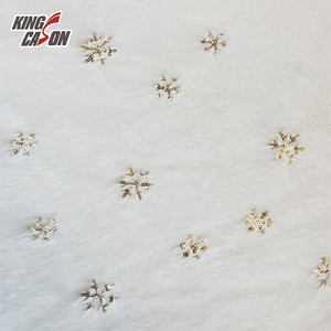 KINGCASON-tela de lana de conejo de piel sintética bordada, <span class=keywords><strong>tejido</strong></span> en escamas blancas, estilo fresco, metálico, para prendas de vestir/estudiantes - Product Image 6