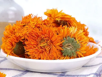 Grosir Teh Bunga Marigold Jin Zhan Hua yang Sehat, Berwarna Emas-Oranye, Bunga Kering Calendula Officinalis