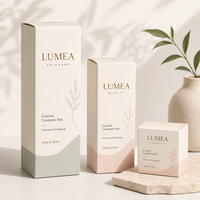 Boîte en papier personnalisée recyclable avec logo unique pour l'emballage de crème cosmétique, d'huile essentielle pour le corps, de produits de soin de la peau