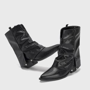 European Style Chunky Platform 2024 Ankle Footwear Female Women <b>Boots</b> with Heels - Product Image 5
