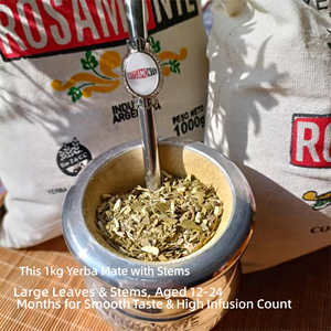 Té <span class=keywords><strong>Mate</strong></span> Seco Argentino Importado, 1 Kilogramo, Envejecimiento de Larga Duración, Sabor Intenso y Duradero para Preparar - Product Image 2