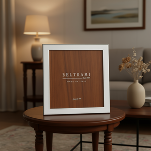 Beltrami Silver Plated Photo <b>Frame</b> with Embossing <b>Printing</b> Durable Rectangle Wood Backing Made in Italy Argento 999 - Product Image 3