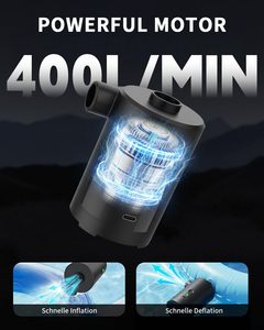2026 Hiking Camping Accessories Electric Air Pump Inflatables 3600mAh Battery Fast In/Deflating Portable ABS Airbed Pump - Product Image 6