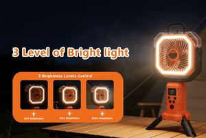 Ventilateur de camping portatif Mist à 4 vitesses avec minuterie et lumière, rechargeable par USB, pour voiture/camping-car, usage extérieur - Product Image 6