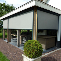 Techo Retráctil para Cocina Exterior, Patio, Diseño Aislado con Doble Riel Deslizante