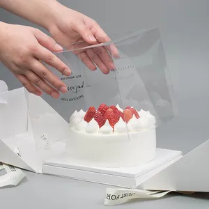 Kotak Pop Kue Pernikahan Natal Kustom Grosir Dijual Kotak Kue dengan Jendela Kotak Kue Cup Bening Transparan