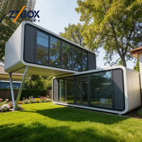 Cabane Apple à deux étages avec escalier à vendre - Maison conteneur préfabriquée avec panneaux sandwich et structure en acier modulaire
