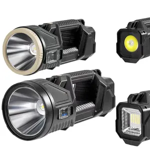 Hand Held XHP50 Solar Charging Search Light USB Rechargeable COB Hunting Light Torch Emergency Flash Light Flashlights