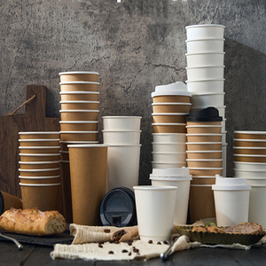 Dùng một lần mẫu miễn phí 24oz cốc giấy lạnh 8oz gợn Cà Phê Cốc giấy không có nắp - Product Image 5