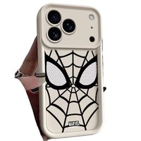 Nouvelle coque de téléphone portable transfrontalière pour 17 modèles, avec logo Marvel, motif dessin animé, en TPU, anti-traces de doigts, gaufrée