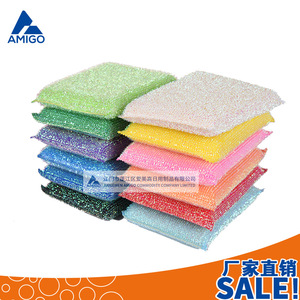 Amigo Dishwashing <b>Sponges</b> Rectangle Multi Color Kitchen Cleaning Pads With Holder - Product Image 5