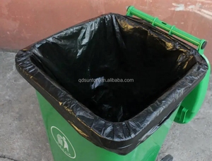 Heavy Duty Recycled <b>Large</b> Portable Black Hdpe Plastic <b>Bin</b> Liner Trash Bags / Garbage Bags - Product Image 3