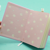 2024 New Style A6 PU Leder Hardcover Notebook Niedliches einzigartiges tägliches Tagebuch