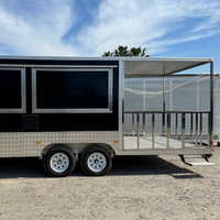 AUSTAR Camion de restauration mobile, camion de café, stand alimentaire, boutique mobile entièrement équipée, structure en aluminium et fibre de verre, résistant à la rouille