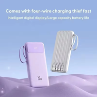 Échantillon gratuit Mini chargeur rapide 10W Slim Power Bank Logo personnalisé 20000mah 10000mah Powerbank pour affichage LED mobile Interface USB