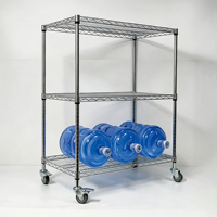 Étagères de rangement multifonctionnelles en acier au carbone réglables à 5 niveaux, type autoportant, avec revêtement époxy, pour entrepôt