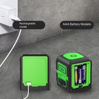 Niveleur laser vert durable à 2 lignes IP54 évalué à 1.5mm/7m de précision garantie de 3 ans de qualité industrielle pour la maçonnerie de menuiserie