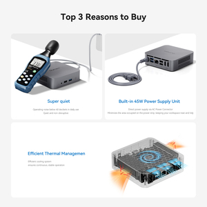 Oumax N N5095 Mini <span class=keywords><strong>PC</strong></span> con 8GB DDR4 128GB SSD HD Display Core Intel Celeron CPU Chipset Win11pro <span class=keywords><strong>Gaming</strong></span> <span class=keywords><strong>Computer</strong></span> Desktop - Product Image 4