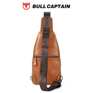 กระเป๋าคาดลำตัว BULLCAPTAIN สำหรับผู้ชาย หนังแท้ กระเป๋าสะพายข้าง กระเป๋าคาดอก กระเป๋าเดินทาง กระเป๋าสะพายไหล่ผู้ชาย กระเป๋าเป้ - Product Image 5