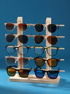 Expositor <span class=keywords><strong>de</strong></span> <span class=keywords><strong>Gafas</strong></span> y Organizador <span class=keywords><strong>de</strong></span> Joyas para <span class=keywords><strong>Gafas</strong></span> <span class=keywords><strong>de</strong></span> Sol y Lentes - Modelo con Estantes <span class=keywords><strong>de</strong></span> Una o Dos Filas - Product Image 2