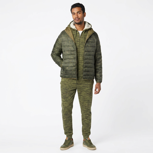 2023 Custom Men's High Quality Oversize Canvas Zipper Front Puffer Jacket Stand Collar <b>Bubble</b> <b>Coat</b> Stylish High Street Winter - Product Image 1