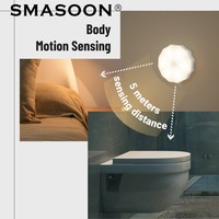 Lampe de nuit intelligente SC-118ES avec détecteur de mouvement, mini LED, lumière blanche chaude, à brancher, pour chambre à coucher