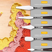 Couteau à palette en acier inoxydable pour gâteaux, peinture à l'huile, artisanat, spatule d'art, racloir pour peinture acrylique et gouache, alimentaire