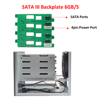 RGeek 4 Bay Kecil Bentuk Faktor Jaringan Terpasang Penyimpanan ITX Nas Server Cases Enclosure untuk Penyimpanan Cloud Rumah