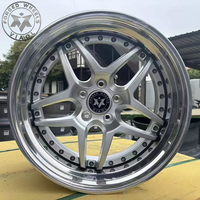 Rines Forjados Personalizados Viaol de 2 Piezas con Borde Pulido Estilo Stance/VIP 5x114.3/5x100 18x9/9.5/10J 17x8/9J Compatibles con Nissan Silvia Toyota