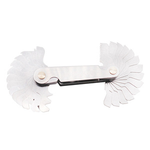 20-58 Klingen-Schrauben-Spitzenmessgerät metrisch und imperialisch sowie US-Schraubenmeter SAE Whitworth 55/60 Grad <span class=keywords><strong>metrisches</strong></span> Fadenmessgerät - Product Image 4