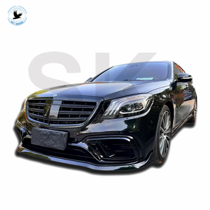 ชุดแต่งตัวถังรถยนต์ <span class=keywords><strong>Mercedes</strong></span> S Class W222 <span class=keywords><strong>S63</strong></span> S450 S500 B700 ปี 2018-2020 พร้อมลิ้นกันชนหน้า ดิฟฟิวเซอร์หลังแบบคลิปออน กันชนพร้อมตะขอลากรถและคลิป - Product Image 3