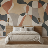 Papier peint mural amovible imperméable pour la décoration de la maison, art abstrait géométrique bohème
