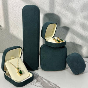 Новый индивидуальный набор роскошной упаковки для ювелирных изделий: круглые коробки из жемчуга для мини-шкатулок, персонализированные синие коробки для хранения украшений - Product Image 6