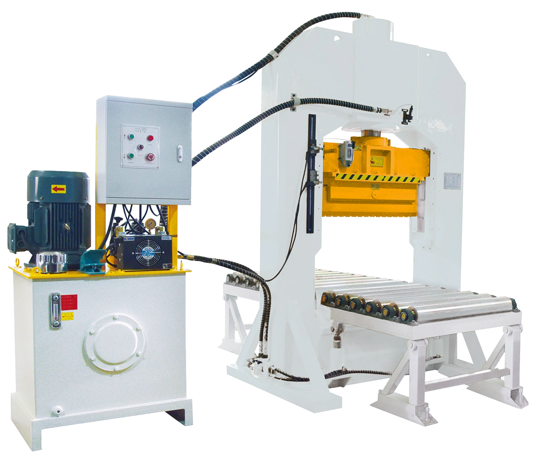 three sude concrete blick splitter machines